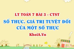 Số thực là gì, gồm những số nào, cho ví dụ? Số đối là gì? Số đối của số thực và giá trị tuyệt đối của một số thực Toán 7 bài 2 CTST